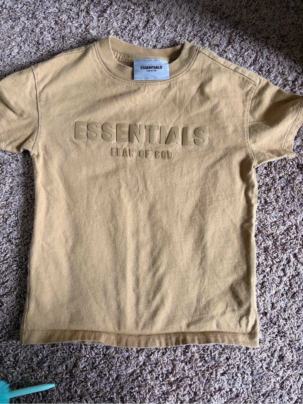 Essentials Kids Short Sleeve Tee in Tan